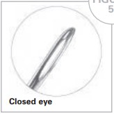 Closed eye.